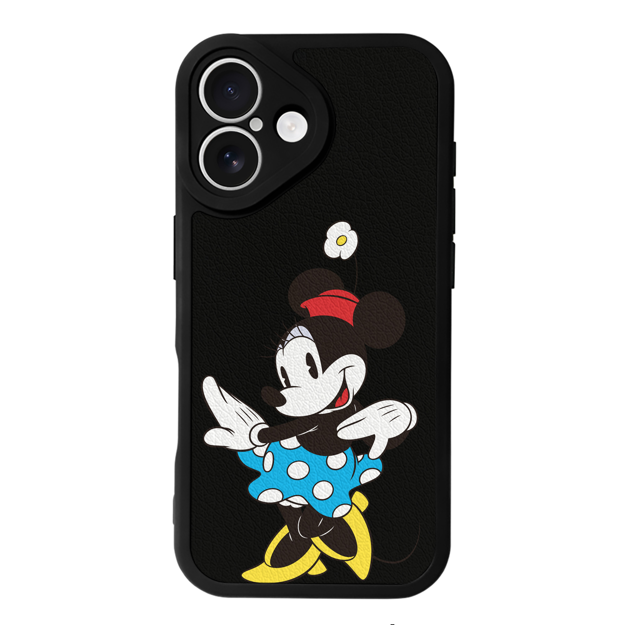 （画像用） ミッキーマウス Mickey Mouse 【iPhone 16シリーズ対応】シリコンスマホケース（レザー調） 材質：シリコン